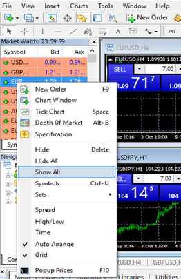 MT4 customize market watch
